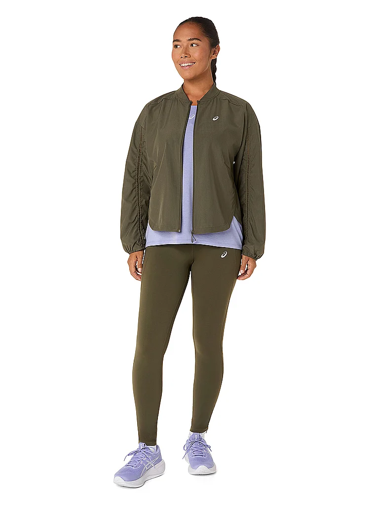Asics Damen Laufjacke Nagino Run Adjustable Olive | Xs-image