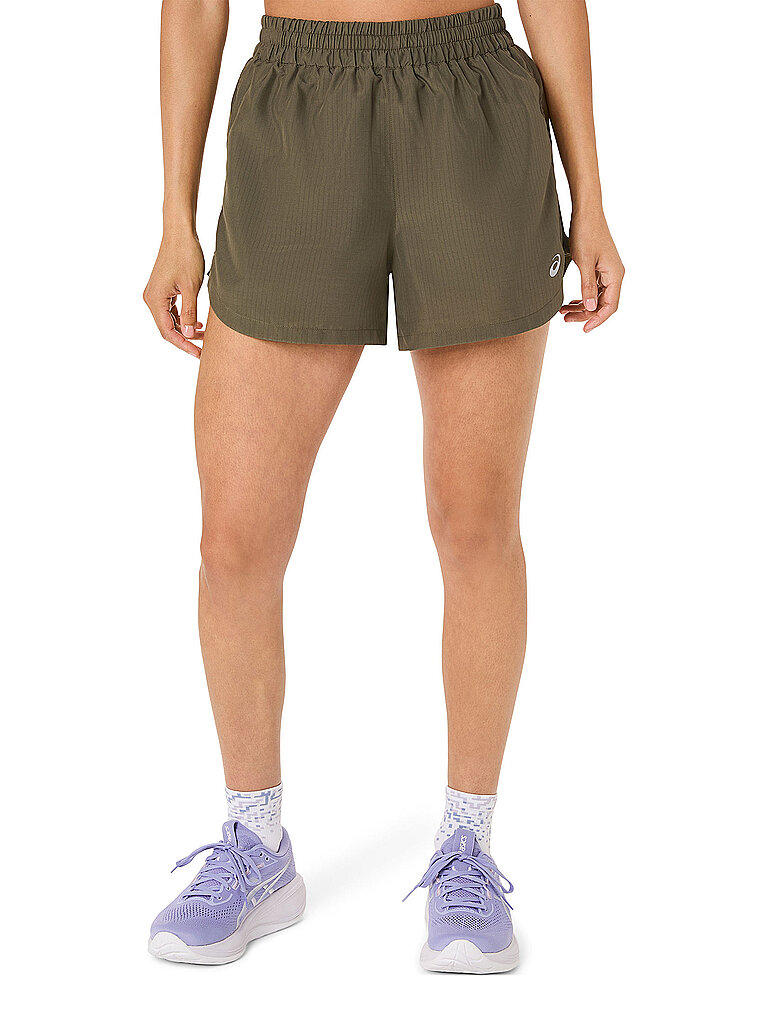 ASICS Damen Laufshorts Nagino Run Adjustable 4inch olive | L — Bild 2