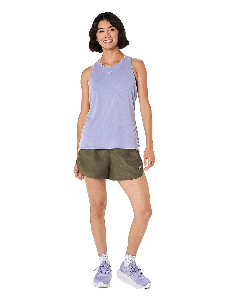 ASICS Damen Laufshorts Nagino Run Adjustable 4inch olive | L — Bild 3