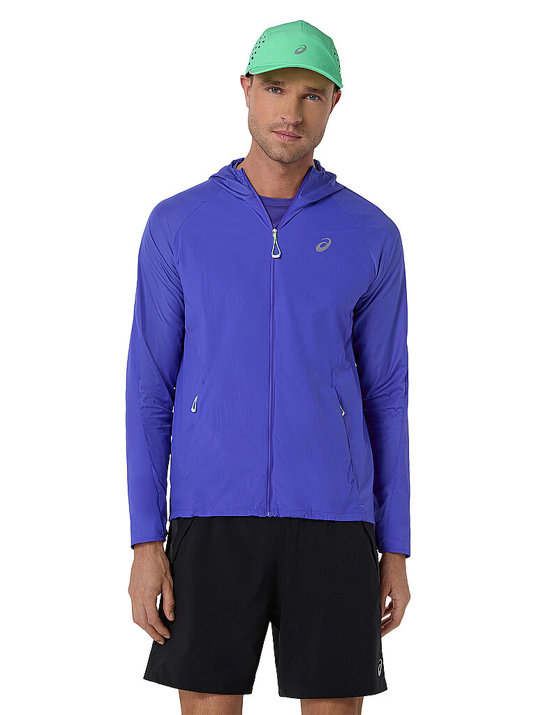 ASICS Herren Laufjacke Road Packable blau | M