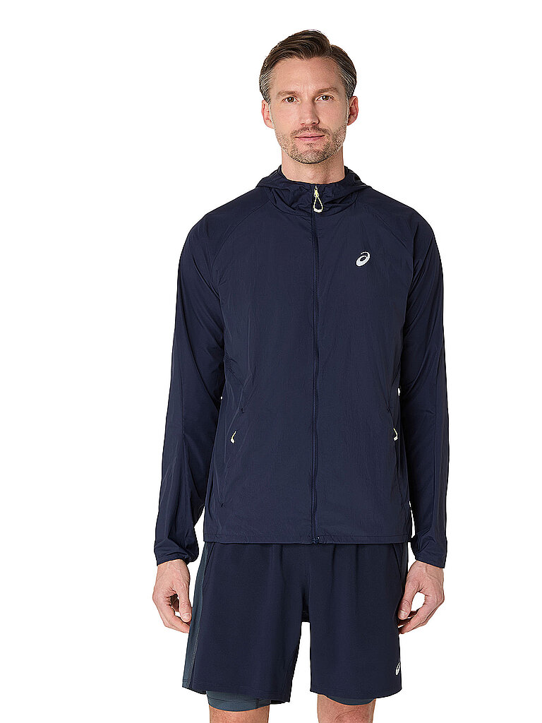 ASICS Herren Laufjacke Road Packable dunkelblau | S