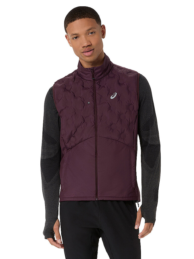 ASICS Herren Laufweste Road Winter dunkelrot | L