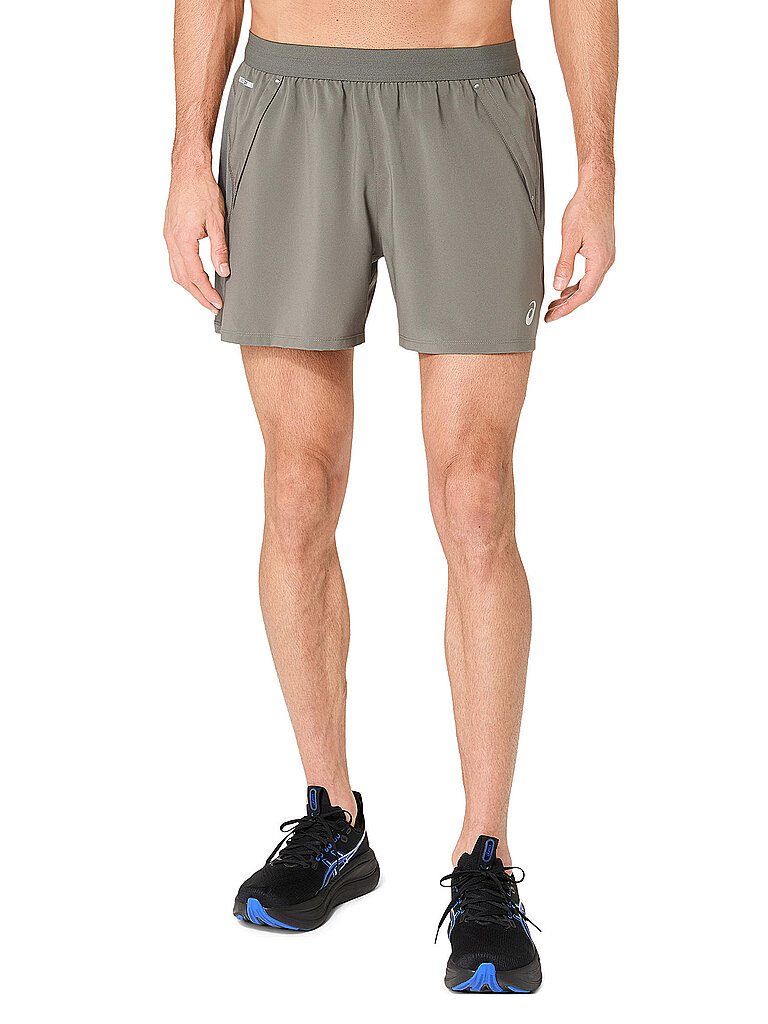 ASICS Herren Laufshort Road 5inch grau | L — Bild 2