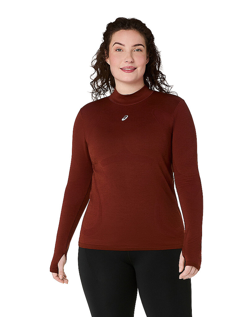 ASICS Damen Laufshirt Road Winter Seamless kupfer | L