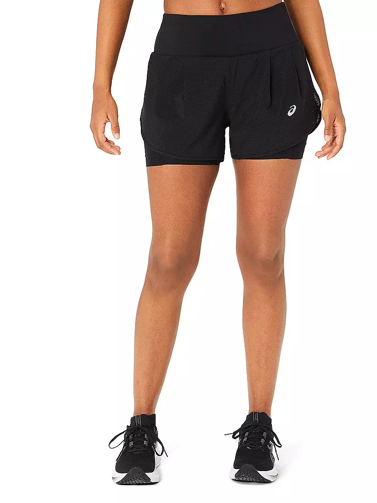 ASICS | Damen 2in1 Laufshort Road 3.5IN | schwarz