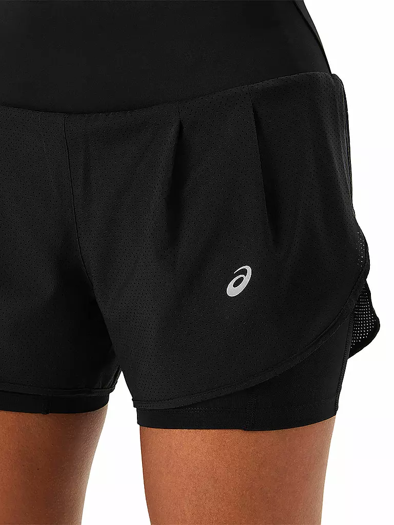 ASICS | Damen 2in1 Laufshort Road 3.5IN | schwarz