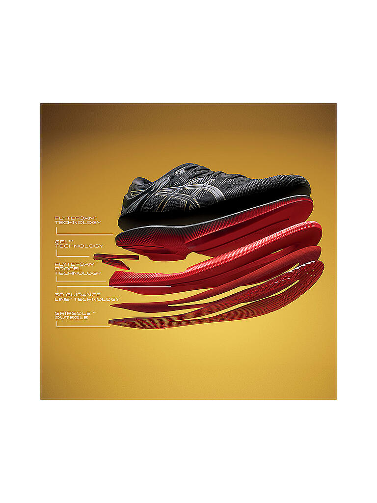 ASICS | Damen Laufschuh Metaride BLACK / CLASSIC RED | schwarz