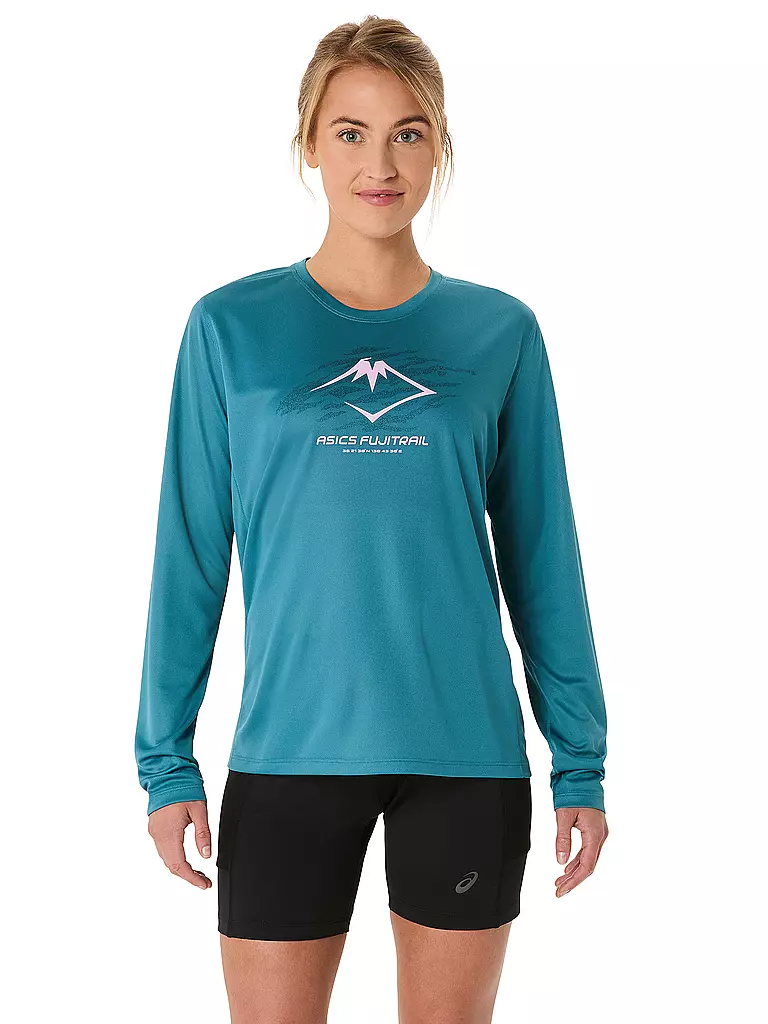 ASICS | Damen Laufshirt Fujitrail Logo LS Top | petrol