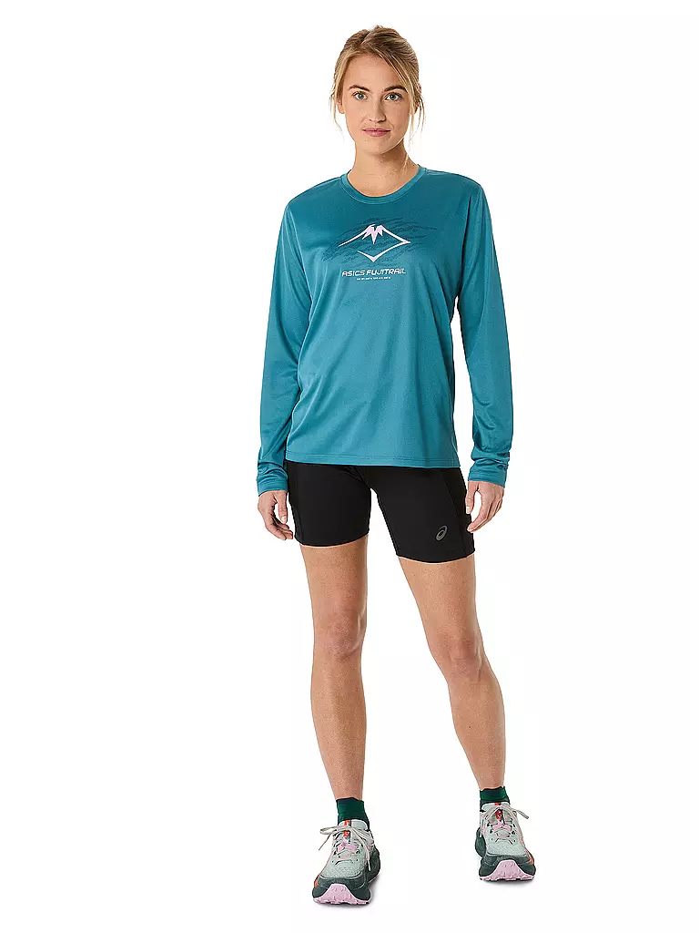 ASICS | Damen Laufshirt Fujitrail Logo LS Top | petrol