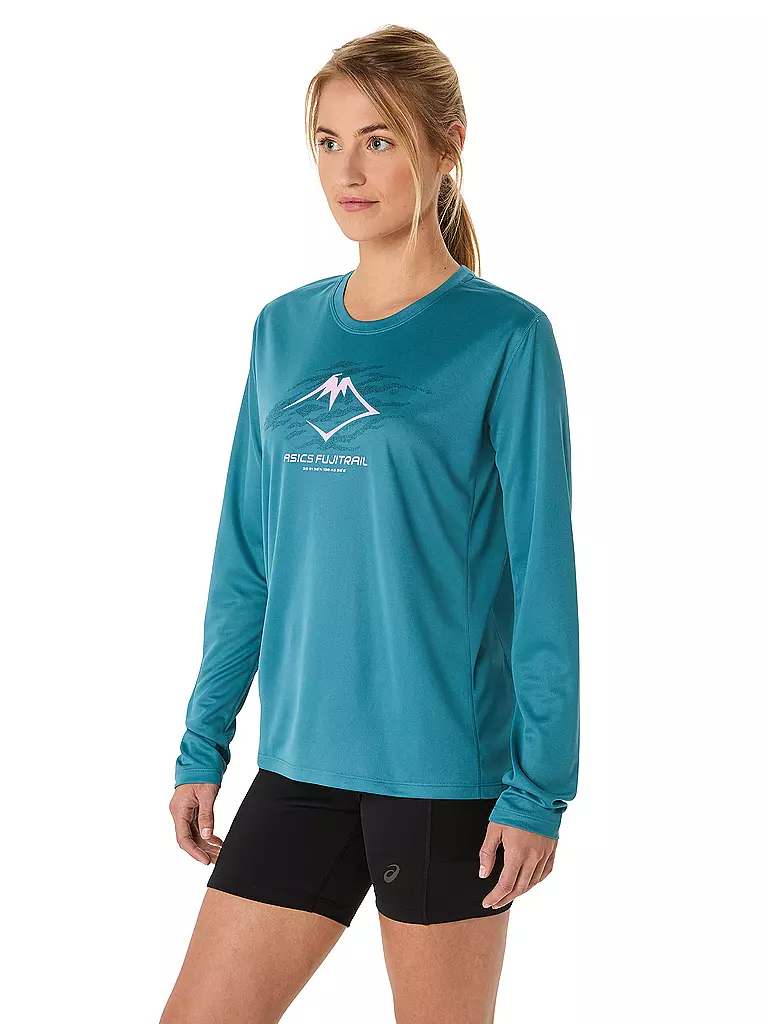 ASICS | Damen Laufshirt Fujitrail Logo LS Top | petrol