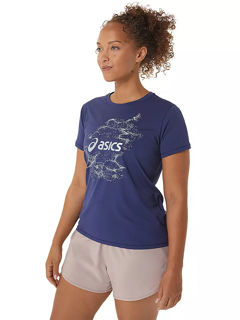 ASICS | Damen Laufshirt Nagino™ Graphic Run SS | dunkelblau