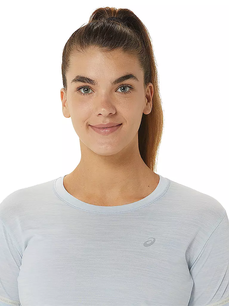 ASICS | Damen Laufshirt Race Crop Top | hellblau