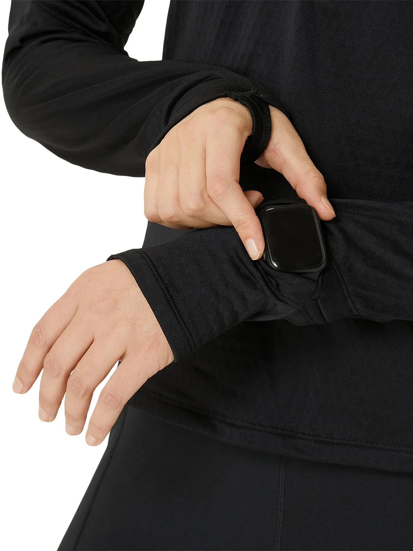 ASICS | Damen Laufshirt Road Winter 1/2 Zip | schwarz