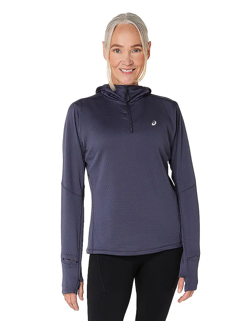 ASICS | Damen Laufshirt Road Winter Hoodie | dunkelblau