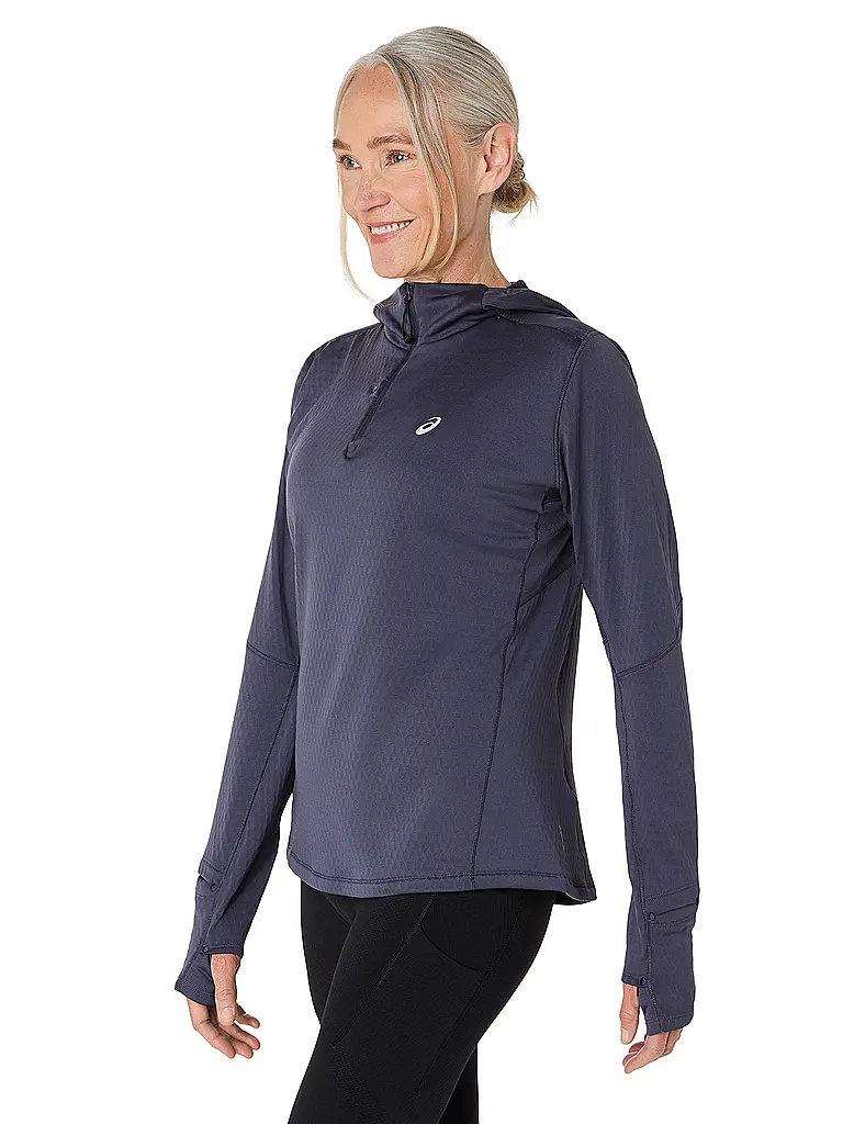 ASICS | Damen Laufshirt Road Winter Hoodie | dunkelblau
