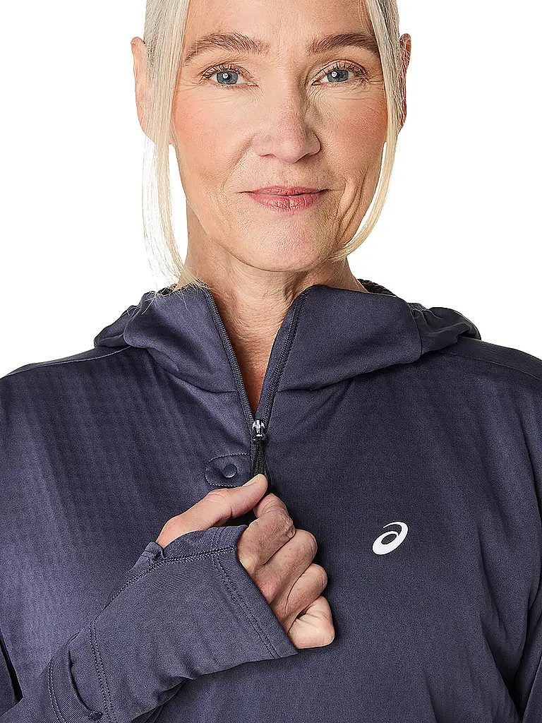 ASICS | Damen Laufshirt Road Winter Hoodie | dunkelblau