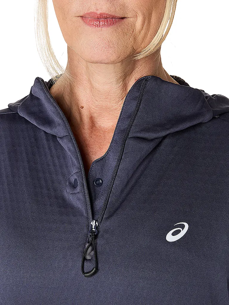 ASICS | Damen Laufshirt Road Winter Hoodie | dunkelblau