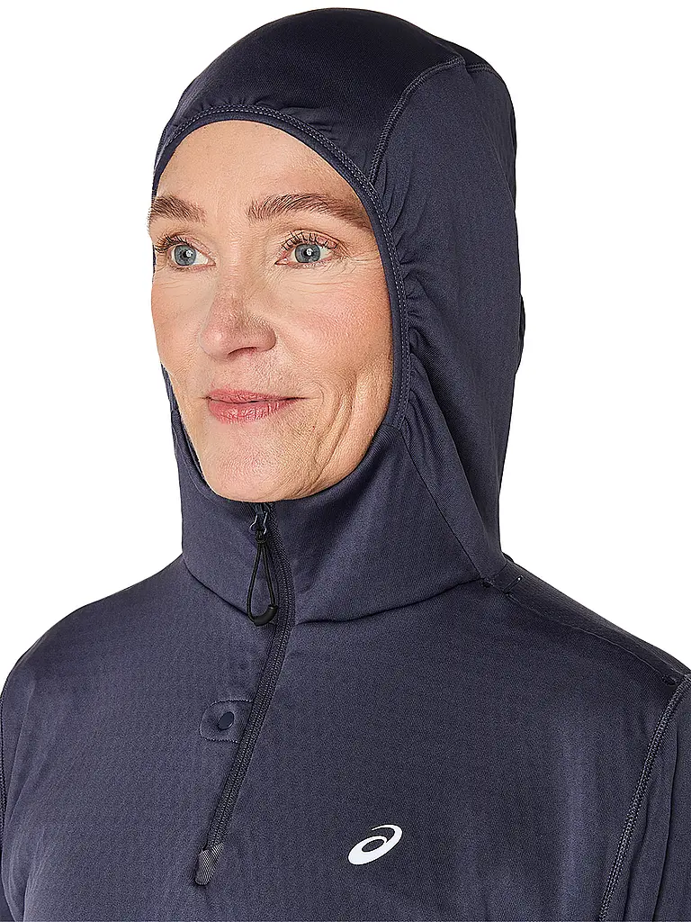 ASICS | Damen Laufshirt Road Winter Hoodie | dunkelblau