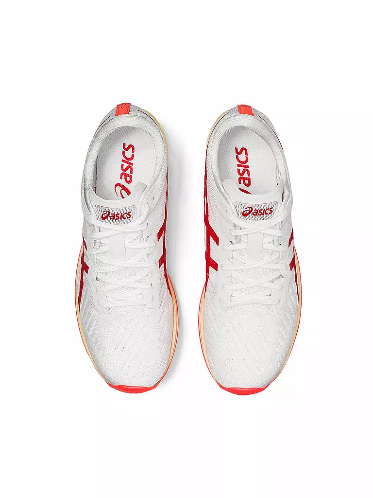 ASICS | Damen Wettkampf Laufschuhe Metaracer™ White/Sunrise Red | weiss