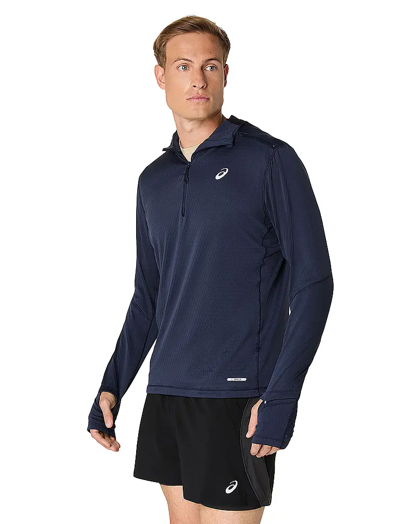 ASICS | Herren Laufshirt Hoodie Road Winter | dunkelblau