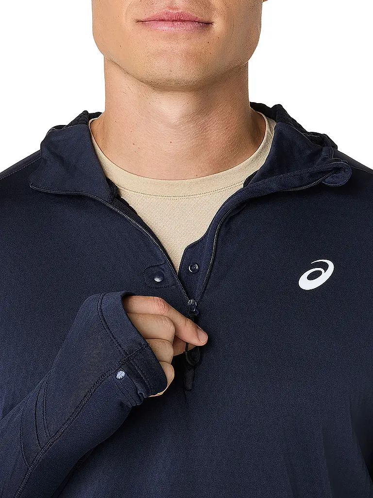 ASICS | Herren Laufshirt Hoodie Road Winter | dunkelblau