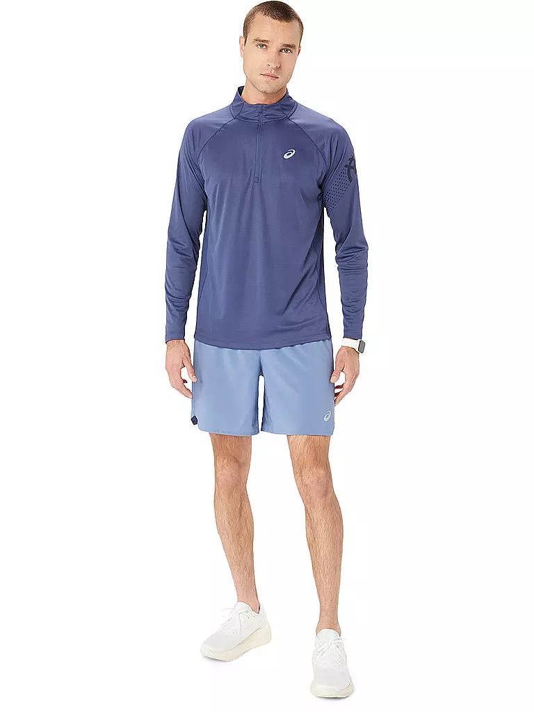 ASICS | Herren Laufshirt Icon LS 1/2 Zip | blau