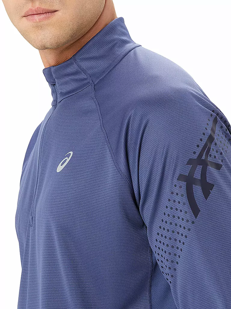 ASICS | Herren Laufshirt Icon LS 1/2 Zip | blau