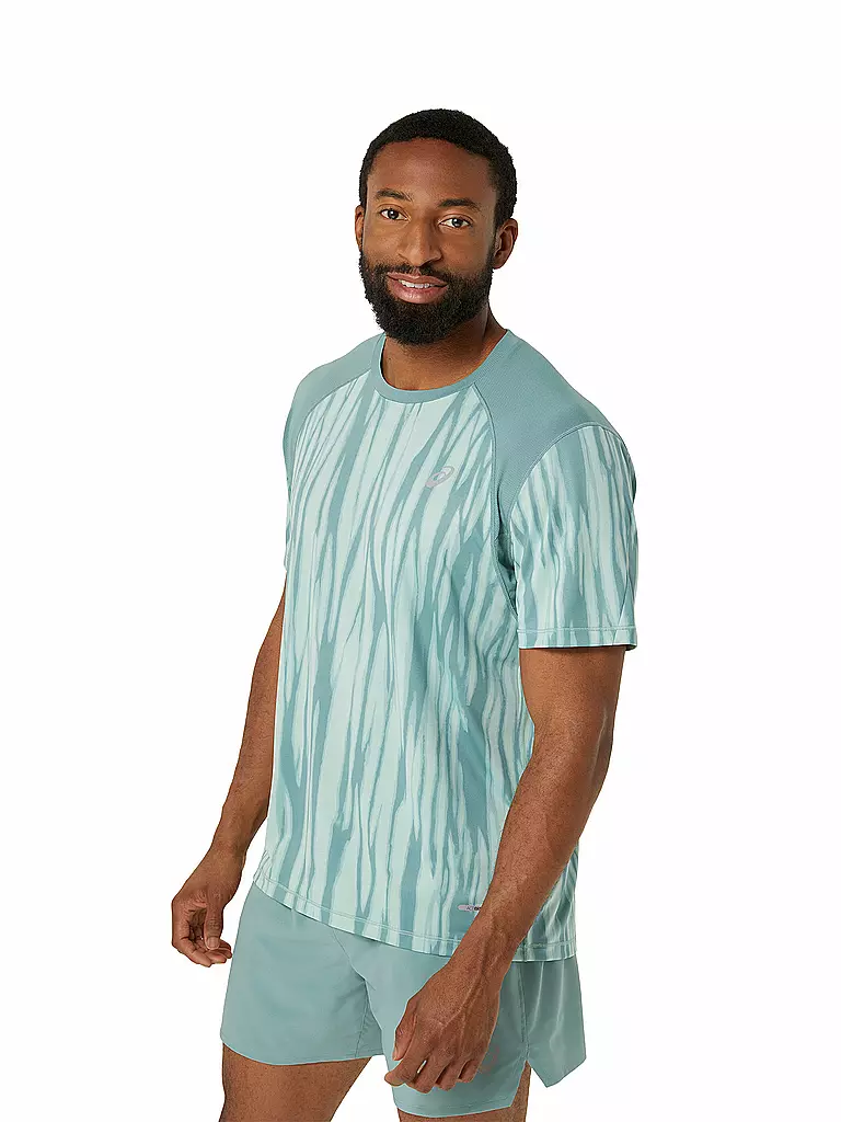 ASICS | Herren Laufshirt Road All Over Print SS Top | hellblau