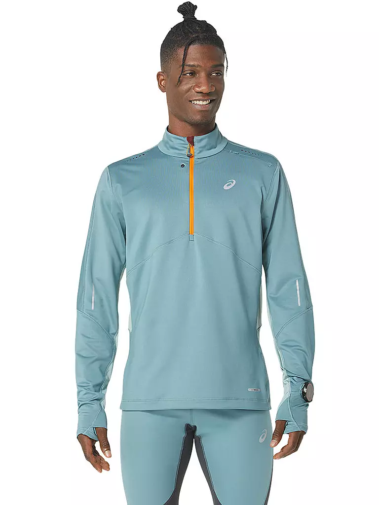 ASICS Herren Laufshirt Winter Run 1/2 Zip Mid Layer petrol