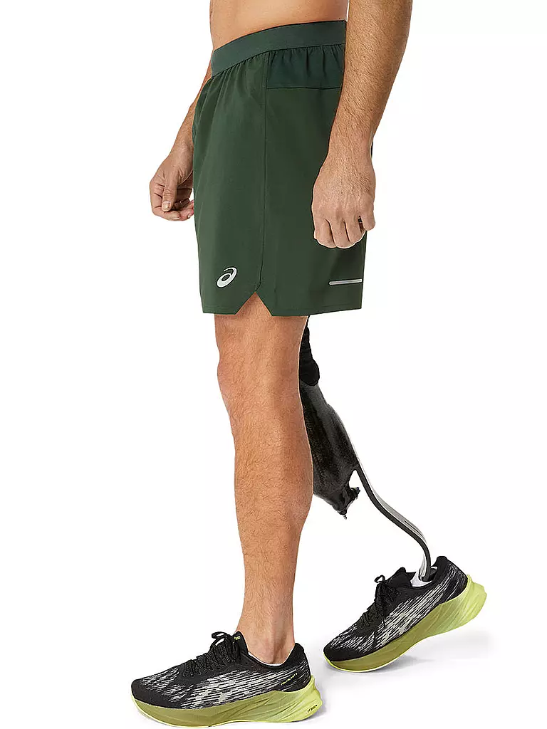 ASICS | Herren Laufshort Road 7IN | olive