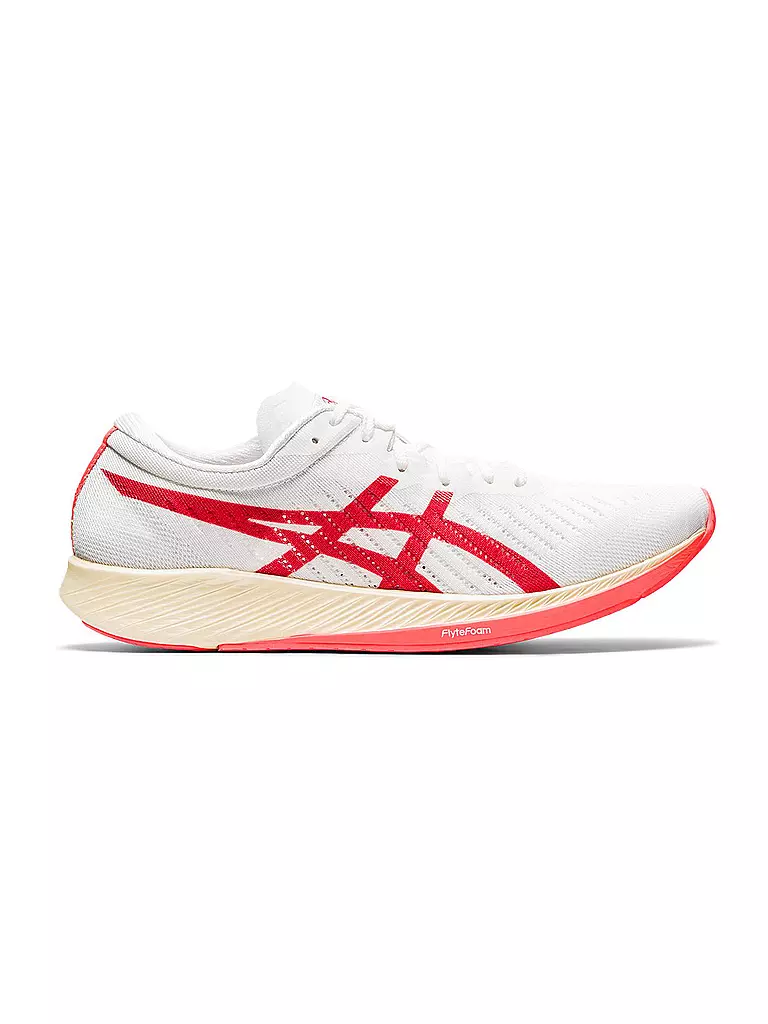 ASICS | Herren Wettkampf Laufschuhe Metaracer™ White/Sunrise Red | weiss