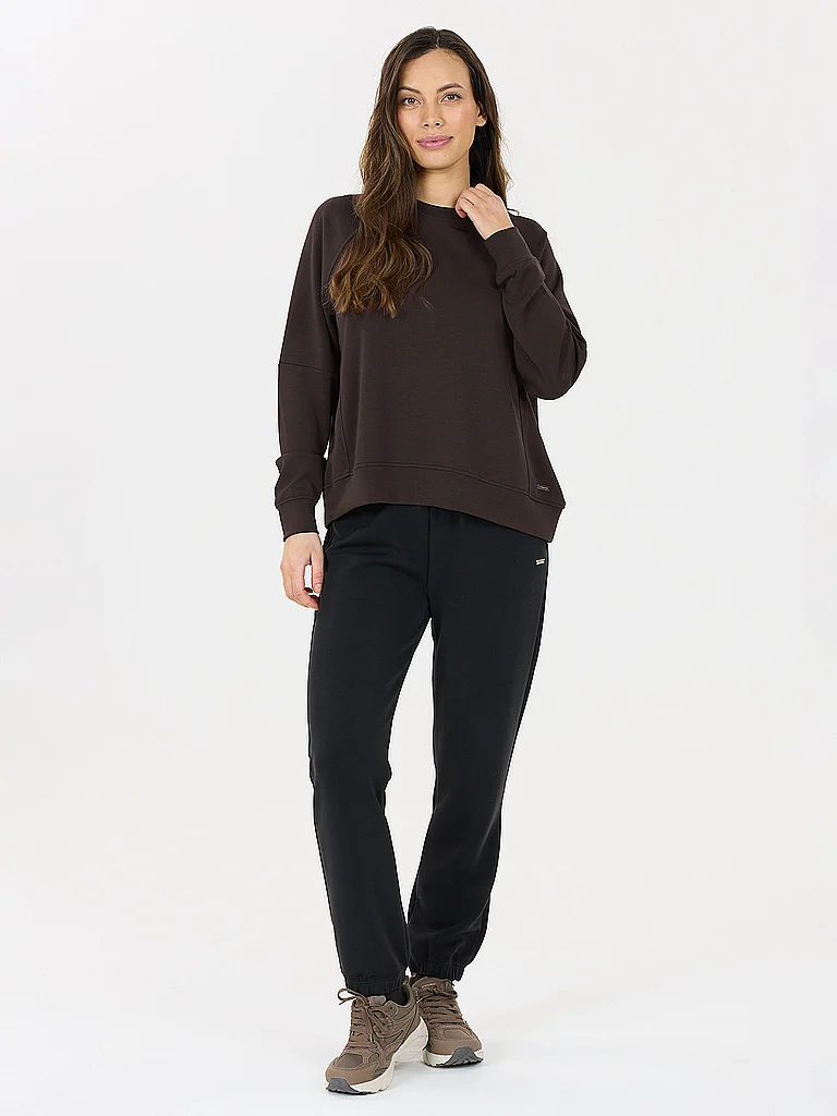 ATHLECIA Damen Fitnesssweater Jacey Crew Neck braun | 34 — Bild 3