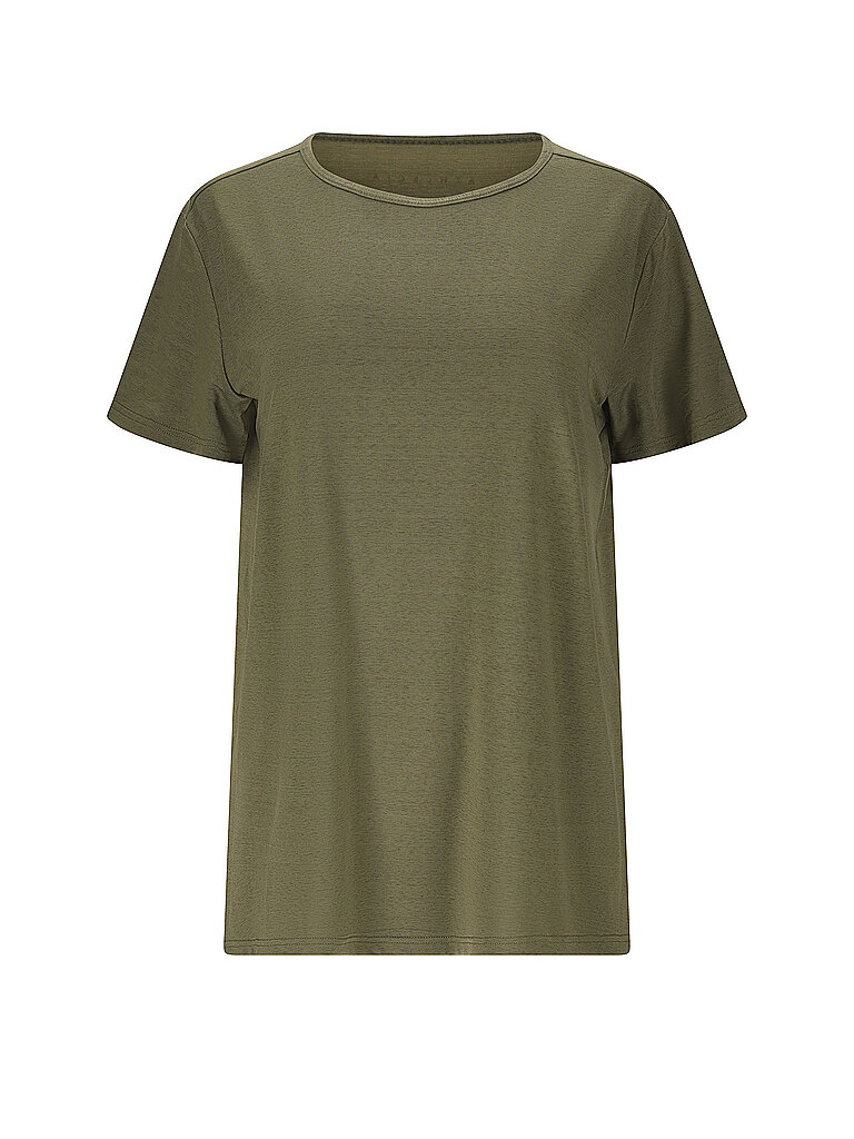 ATHLECIA Damen Fitnessshirt Lizzy V2 Slub olive | 42