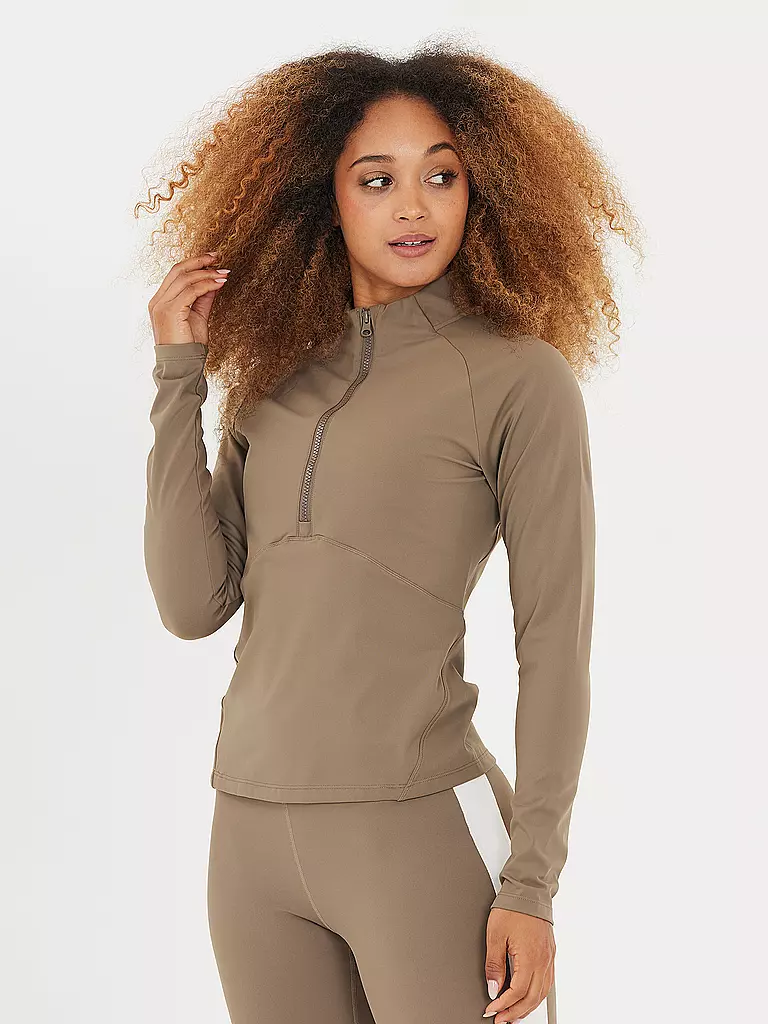 ATHLECIA | Damen Fitness Zipshirt Midory | creme