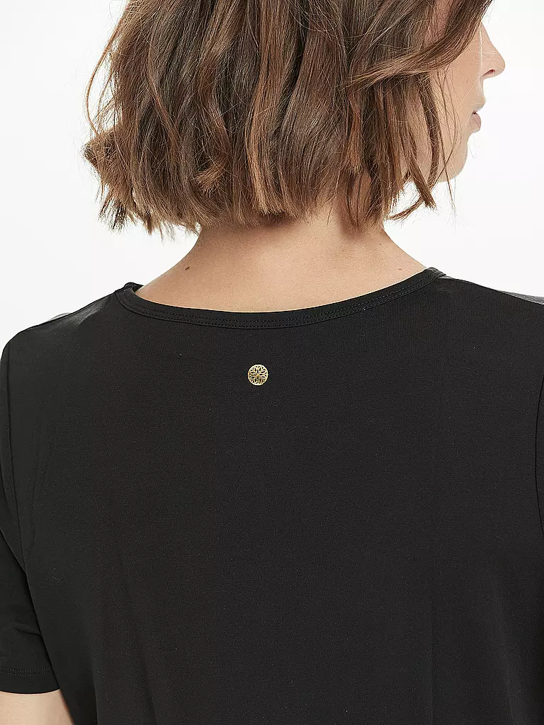 ATHLECIA | Damen Fitnessshirt Diamy Cropped Tee | schwarz
