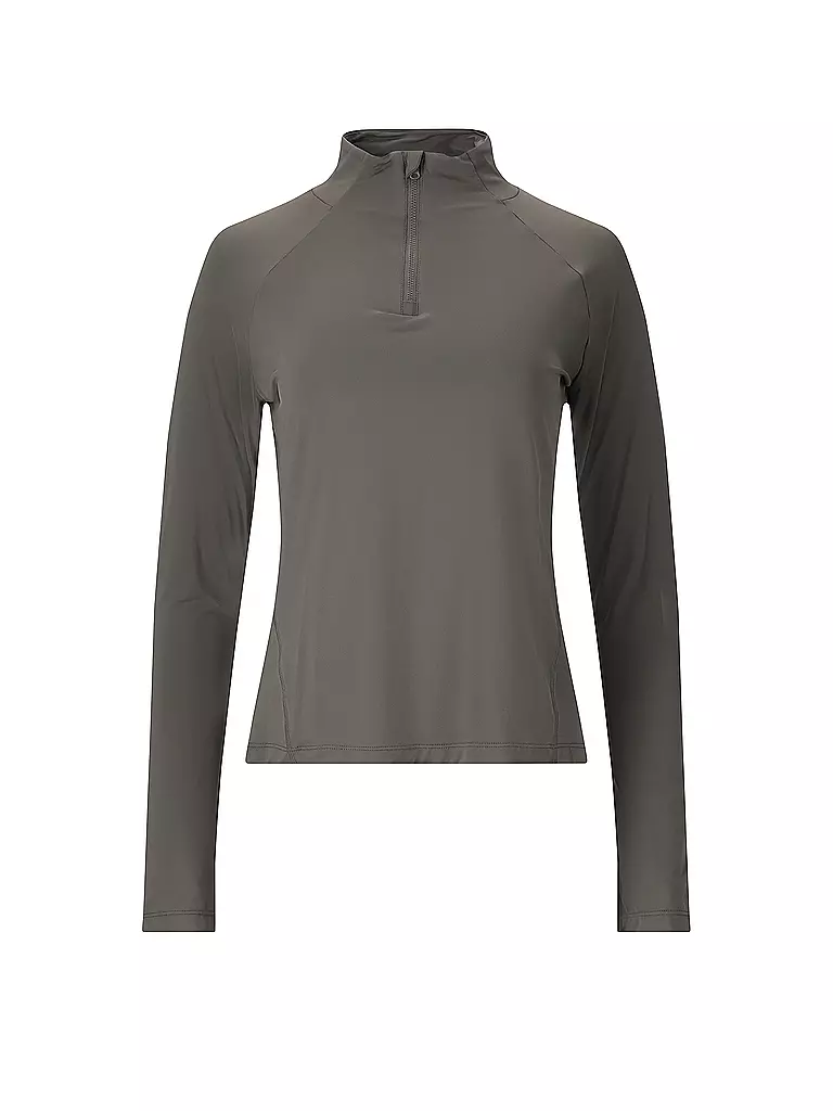 ATHLECIA | Damen Fitnessshirt Grina 1/2 Zip | olive