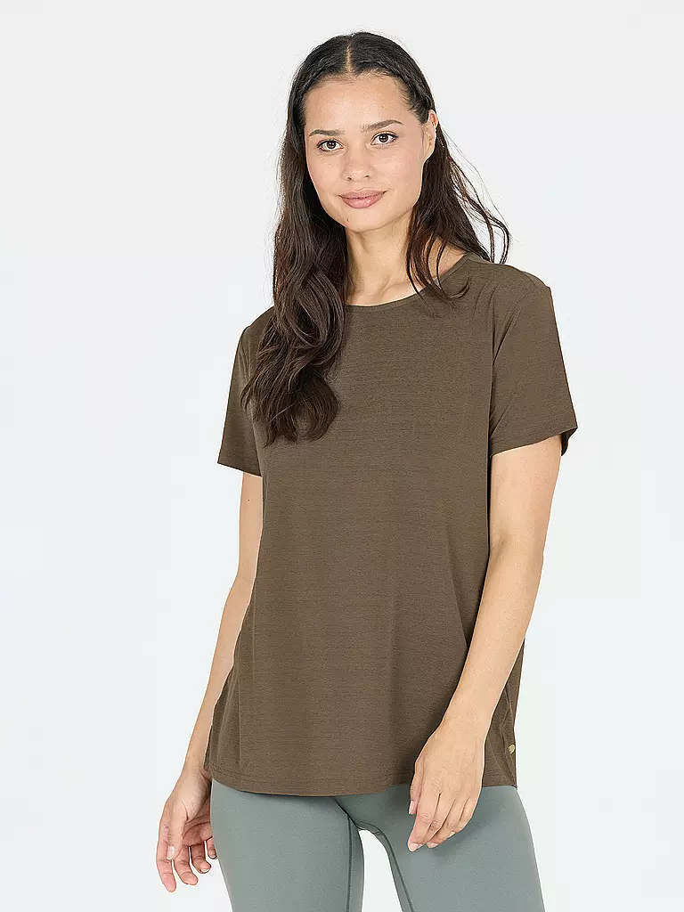 ATHLECIA | Damen Fitnessshirt Lizzy | camel