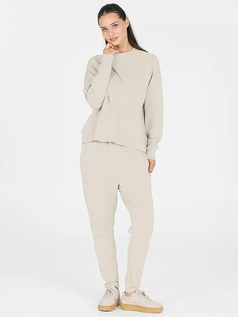 ATHLECIA | Damen Fitnesssweater Jacey Crew Neck | beige