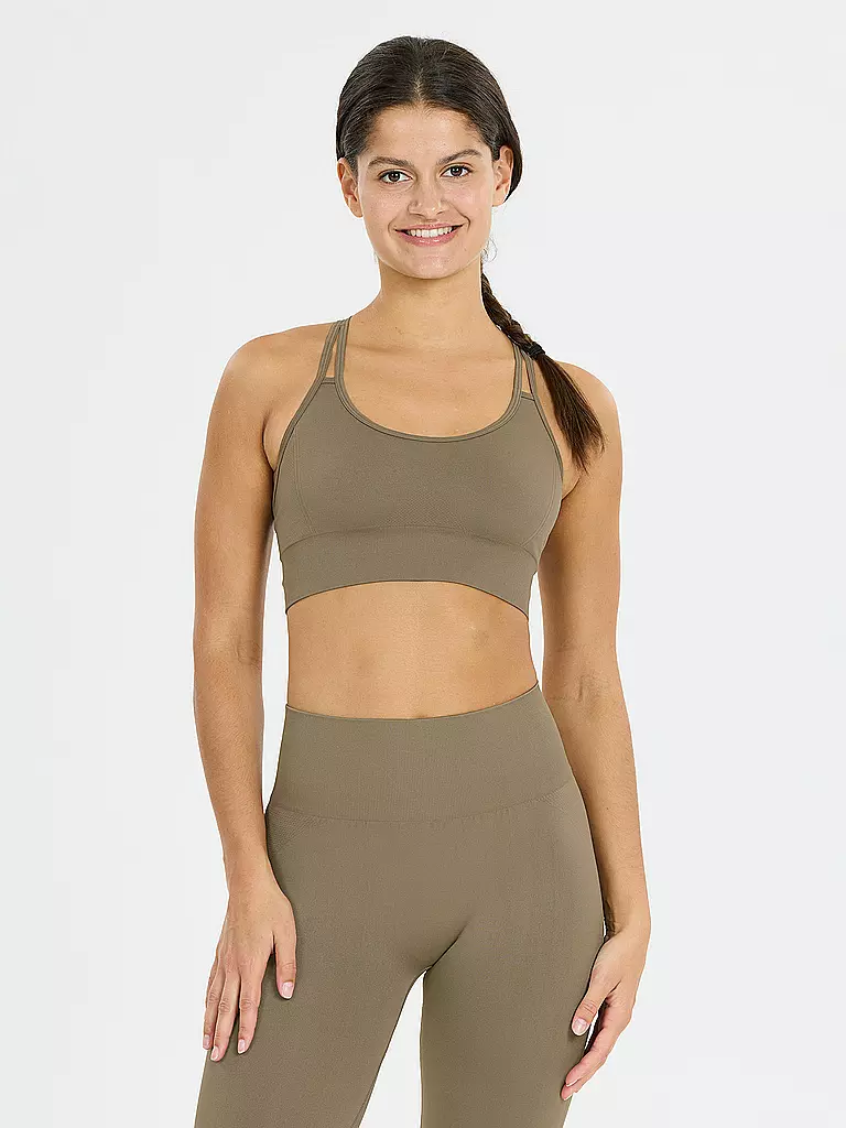 ATHLECIA | Damen Sport-BH Missor Seamless Low Support | olive