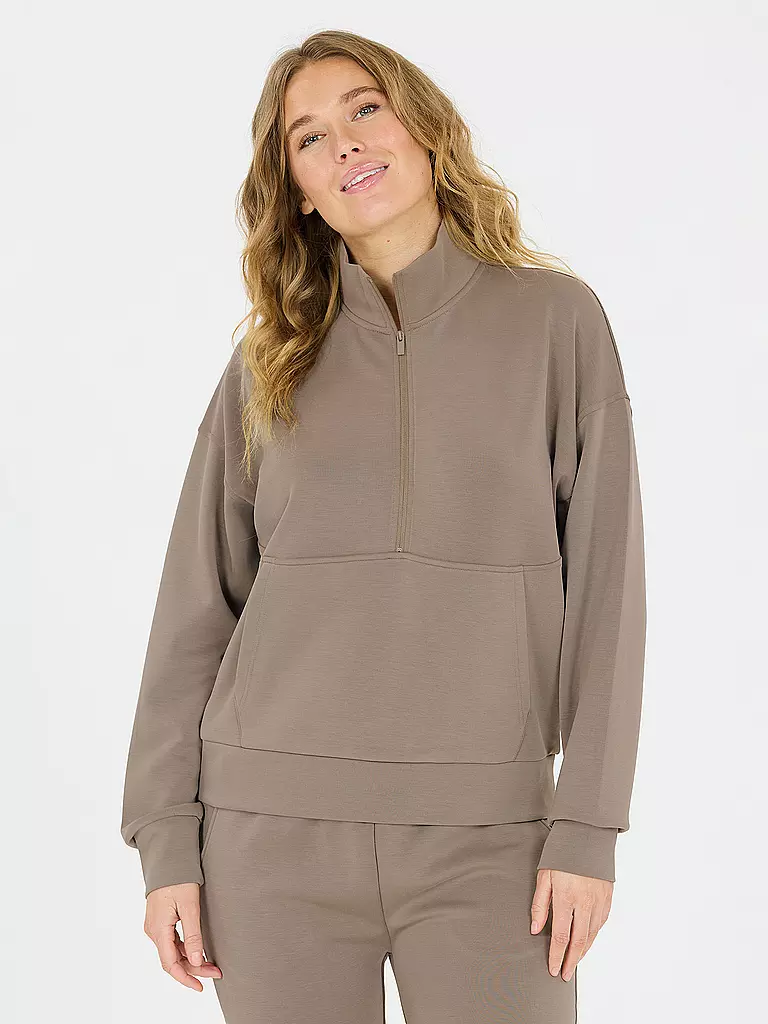 ATHLECIA | Damen Sweater Jillnana Half Zip | creme
