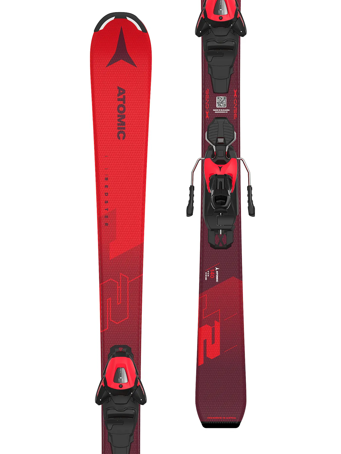 ATOMIC | Jugendski Set Redster J2 130-150 + L 6 GW | rot
