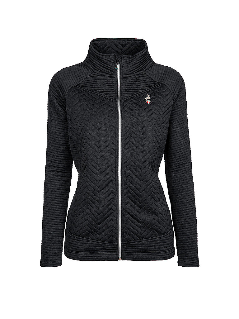 AULP Damen Fleecejacke Simix Jaquard schwarz | L