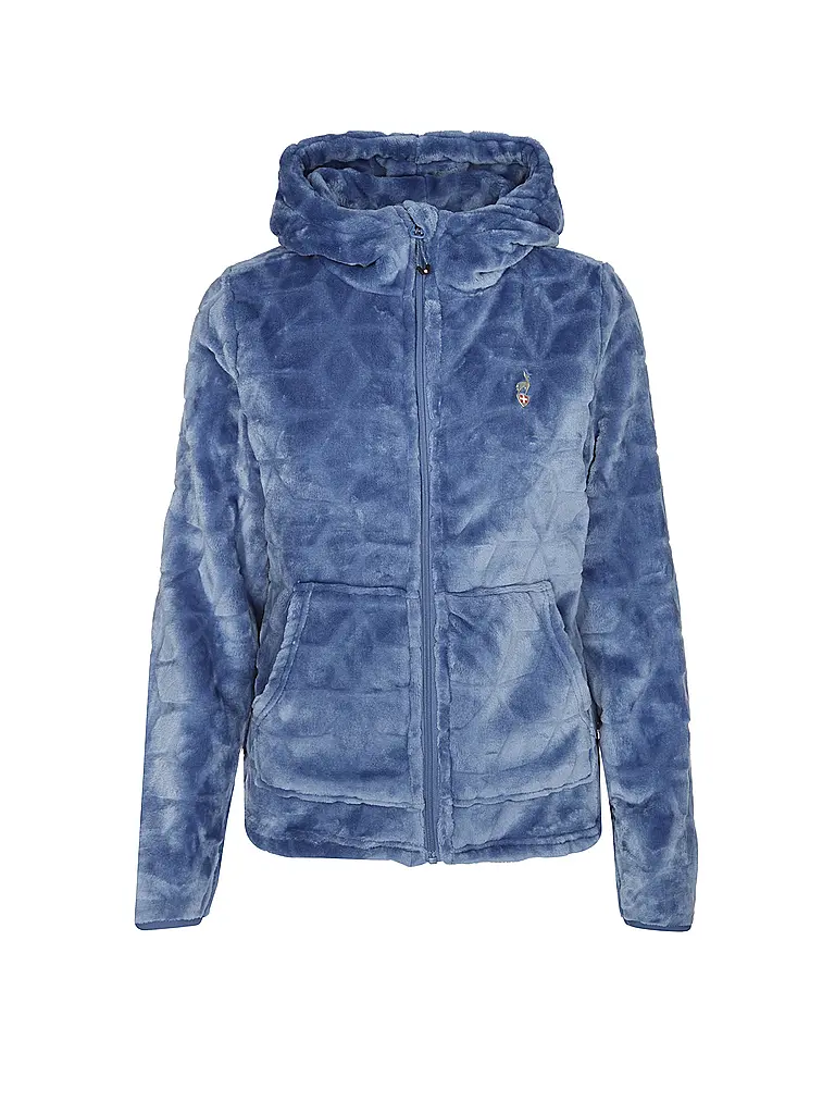 AULP | Damen Fleecejacke Polaire Nelte Hoodie | Blau