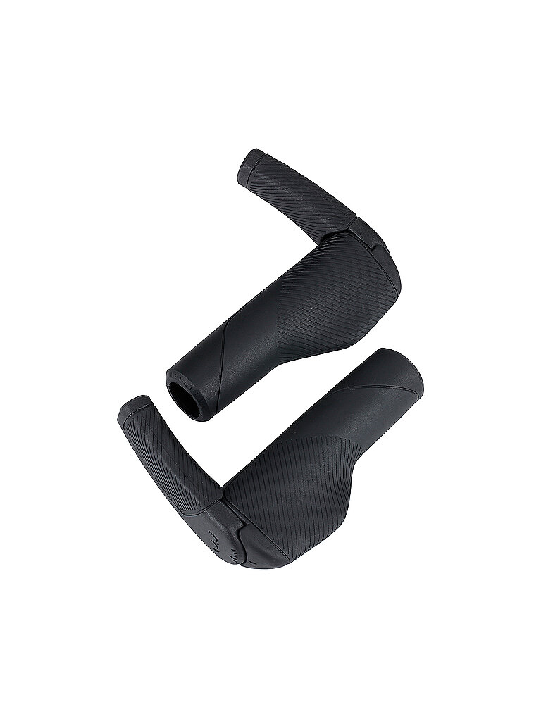 BBB Fahrrad Lenkergriffe/Hörnchenset KingComfort BHG-125 135 mm, Lenkerhörnchen 80 mm schwarz