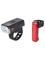BBB | Fahrrad Akku Lichtset NanoStrike 600 Combo BLS-165 inkl. Rear Signal II | Schwarz