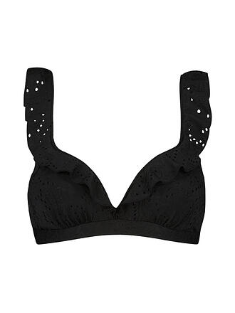 BEACHLIFE | Damen Bikinioberteil Black Embroidery