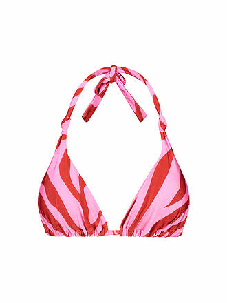 BEACHLIFE | Damen Bikinioberteil Pink Zebra