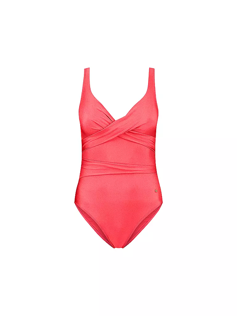 BEACHLIFE | Damen Badeanzug Red Shine | rot