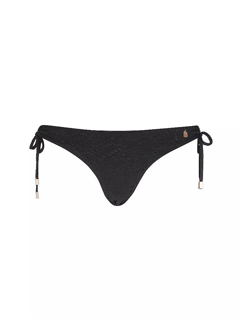 BEACHLIFE | Damen Bikinihose Black Embroidery | schwarz