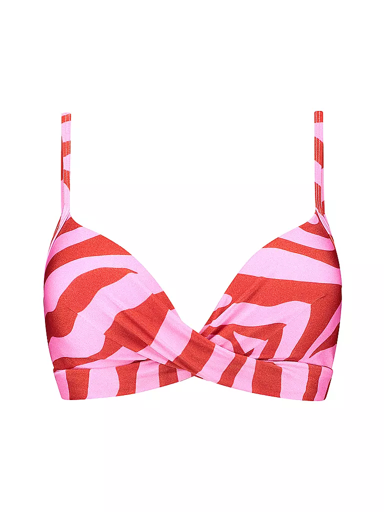 BEACHLIFE | Damen Bikinioberteil Pink Zebra | pink